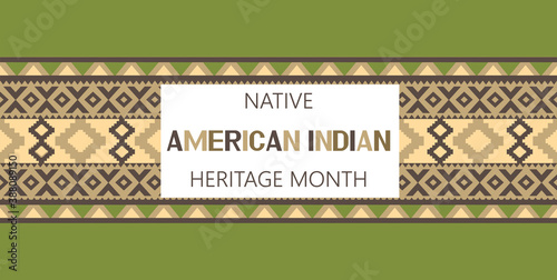 Принти на полотні Native American Indian Heritage Month concept vector