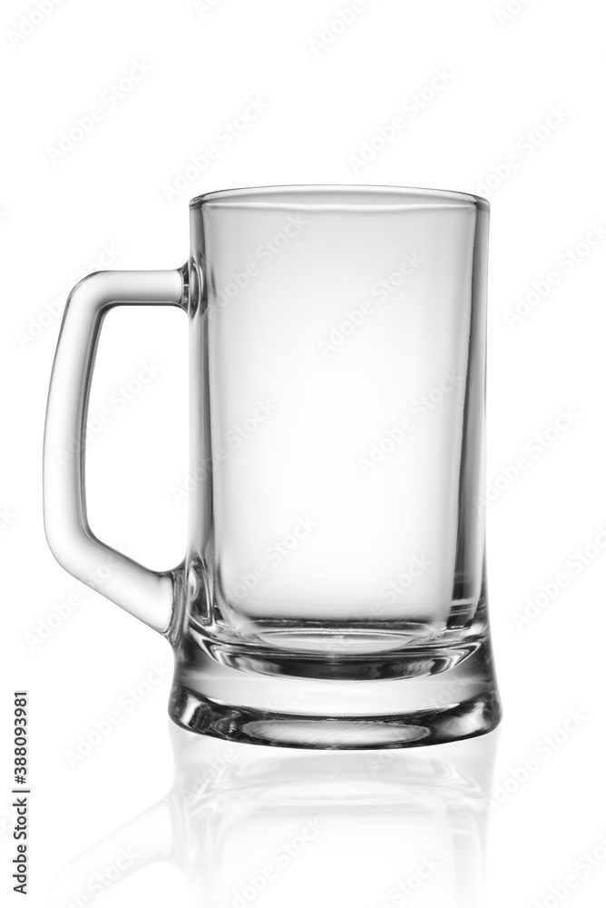 Empty beer glass. Isolated on white background. clipping path. Empty beer glass. Isolated on white background. clipping path.