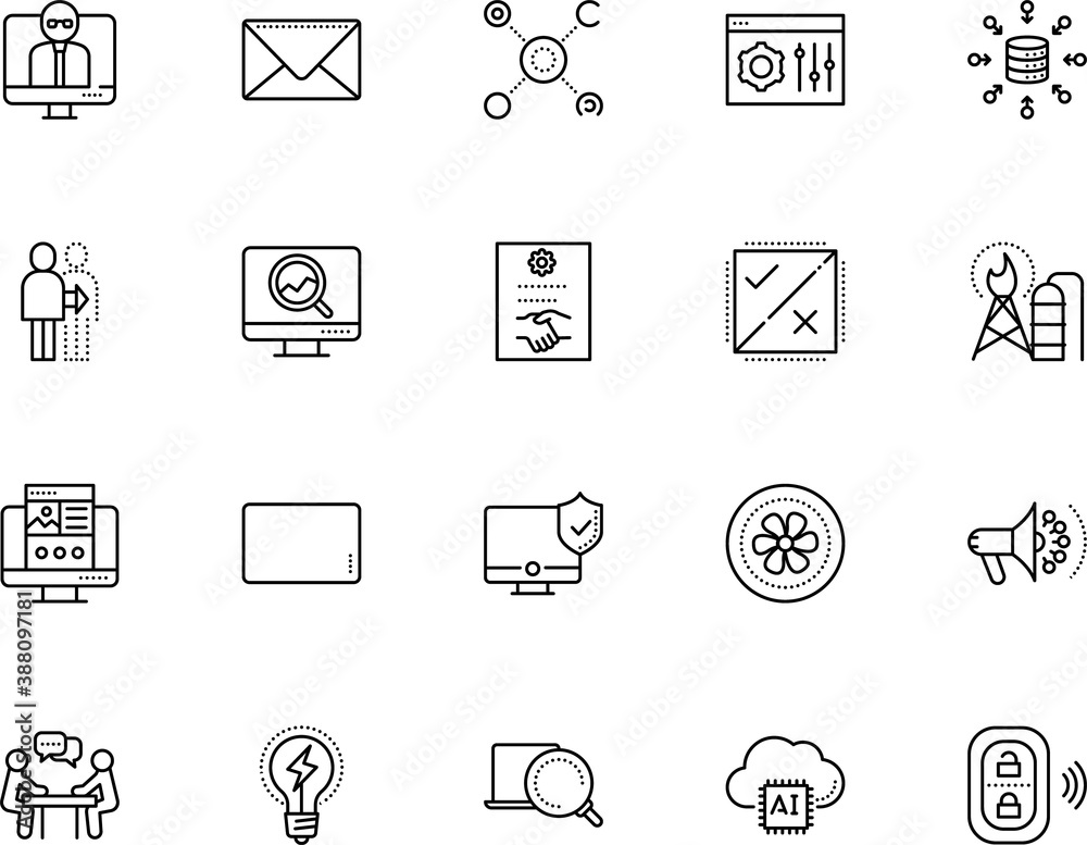 technology vector icon set such as: rank, warming, handshake, access, note, person, office, lightbulb, page, airplane, protect, cpu, motor, blank, secure, knowledge, dna, factory, turbine, isometric