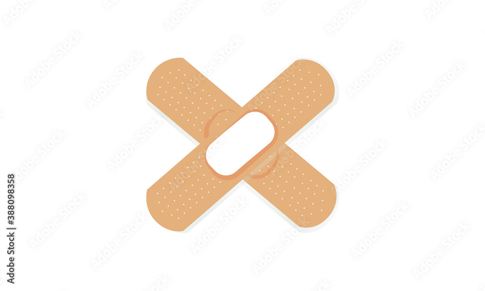 Vector set of auxiliary bandages of different shapes. Vector set of auxiliary bandages of different shapes.