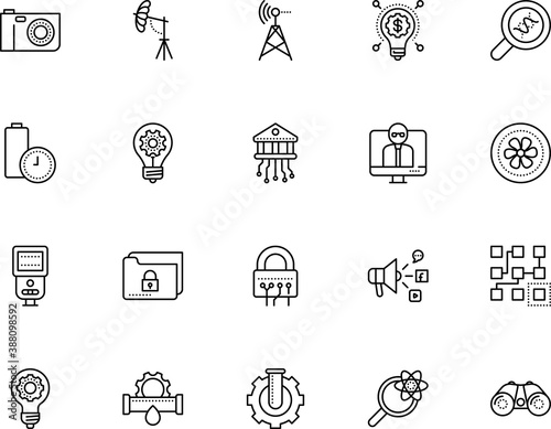 technology vector icon set such as: message, engineering, adjustable, plumber, job, site, pictogram, propeller, investigate, screen, part, promotion, fuel, water, view, station, evolution, macro