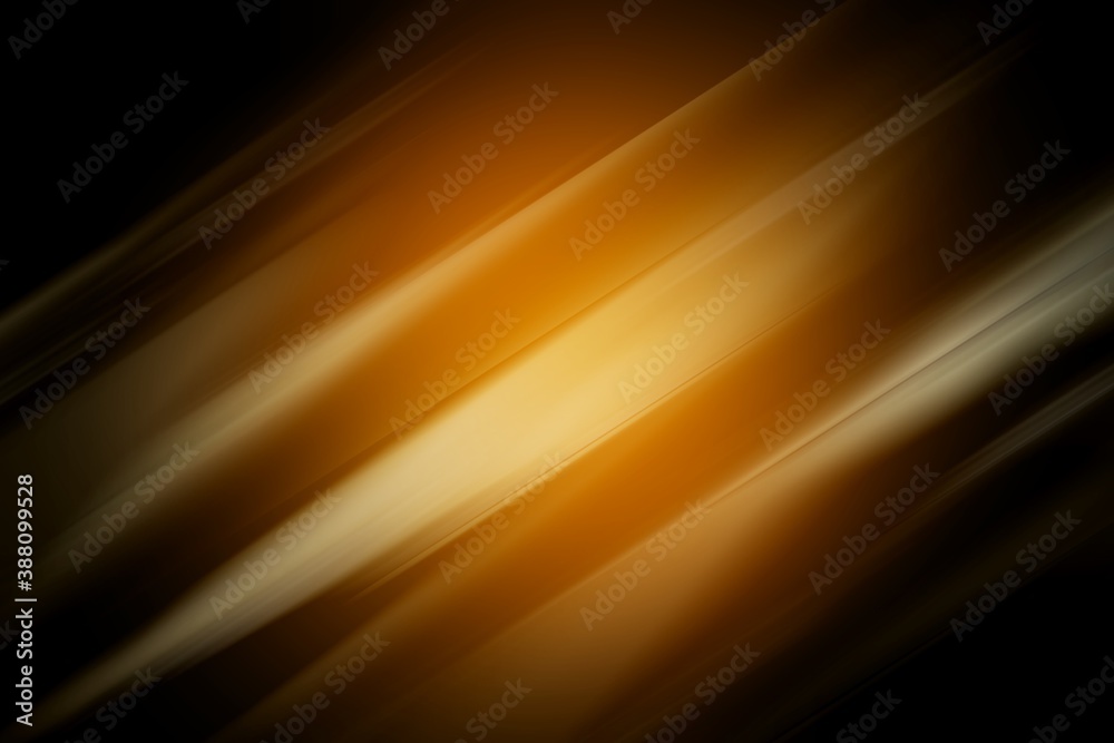 Obraz premium Abstract background blurred rays light yellow orange on black colorful with the gradient texture lines effect motion design pattern graphic diagonal.