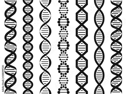 DNA set, seamless pattern.