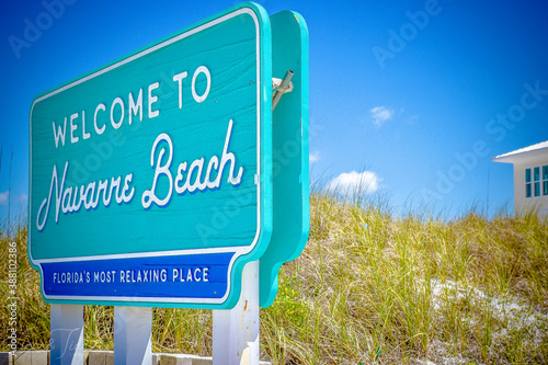 Navarre Beach Sign photo