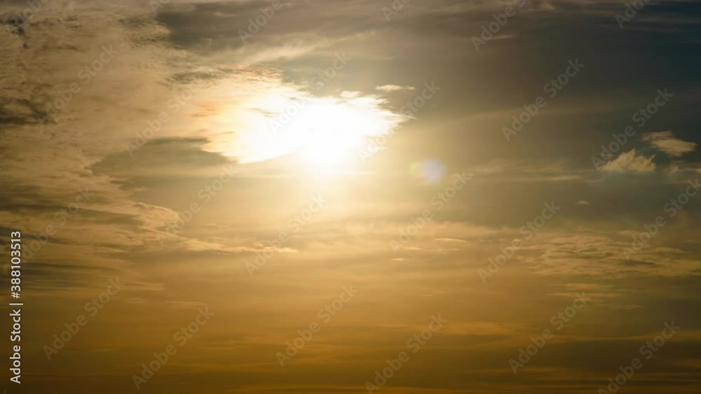 beautiful sunset sky time lapse with bright sun as a background beautiful sunset sky time lapse with bright sun as a background