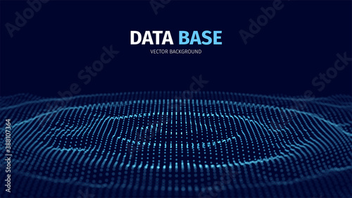 Digital technology background. Abstract connections. Futuristic sci-fi user interface concept with gradient. Big data, artificial intelligence, music hud. Blockchain and cryptocurrency. Vector