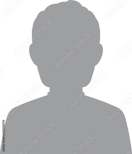 Hand drawn, modern, man avatar profile icon (or portrait icon). User flat avatar icon, sign, profile male symbol