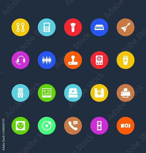 
Glyphs Colored Vector Icons 
