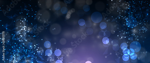 Neural network concept. Connected cells with links. High technology process. Abstract background