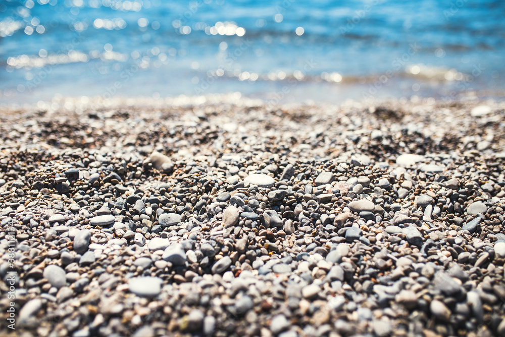 Small pebbles on the sea beach - peace and tranquility - restoration of the nervous system Small pebbles on the sea beach - peace and tranquility - restoration of the nervous system