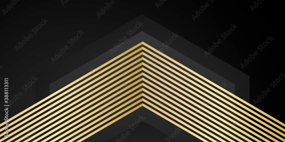 Gold black abstract business background with luxury gold triangles. Vector illustration design for business presentation, banner, cover, web, flyer, card, poster, game, texture, slide, magazine