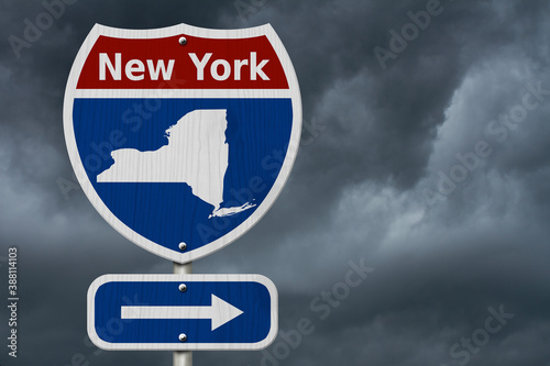 Canvas Print Road trip to New York