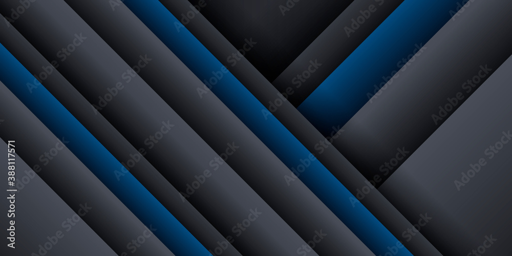 Trendy composition of blue black technical shapes on black background. Dark metallic perforated texture design. Technology illustration. Vector header banner Trendy composition of blue black technical shapes on black background. Dark metallic perforated texture design. Technology illustration. Vector header banner