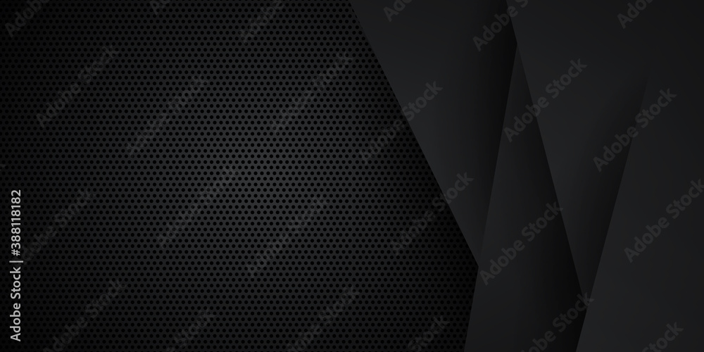 Black abstract background with futuristic triangles elements layers Black abstract background with futuristic triangles elements layers