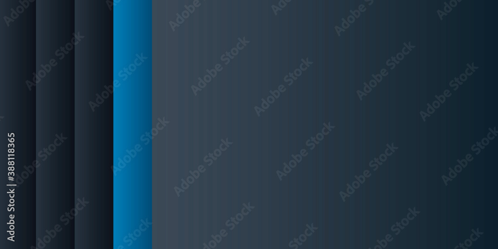 Blue black abstract background vector with blank space for text and 3D metallic futuristic layers