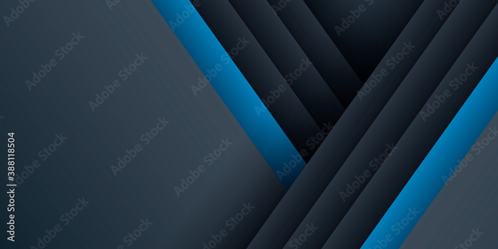 Abstract blue black geometric background with dynamic paper cut style layers Abstract blue black geometric background with dynamic paper cut style layers