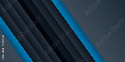 Abstract black blue metallic technology stripes lines background