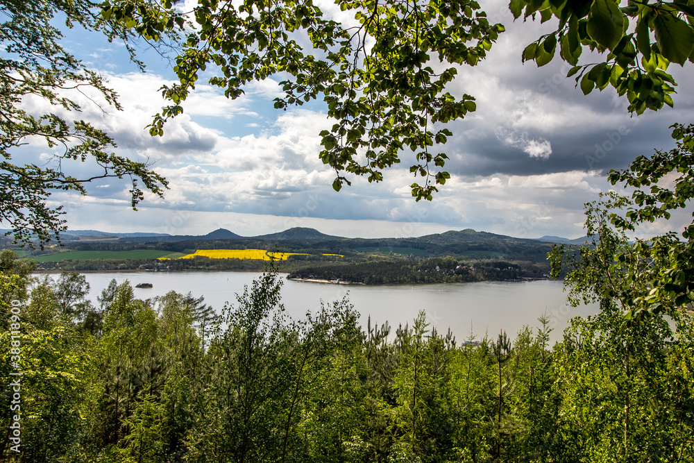 Macha lake in beautiful landscape of the Macha Region, Czech Republic