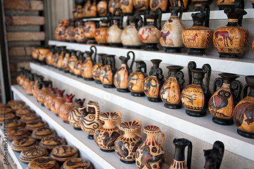 clay pots in greece