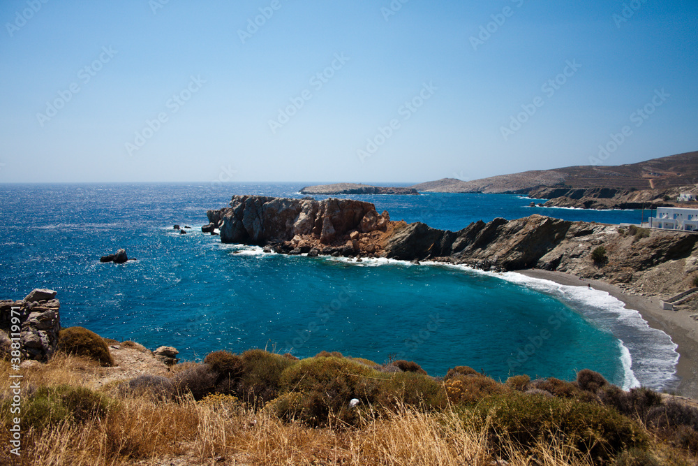 coast of folegandros in greece