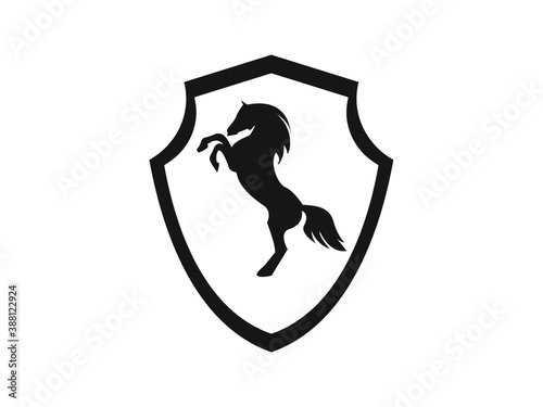 Shield horse icon vector illustration eps10
