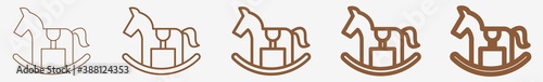 Rocking Horse Icon | Isolated Vector