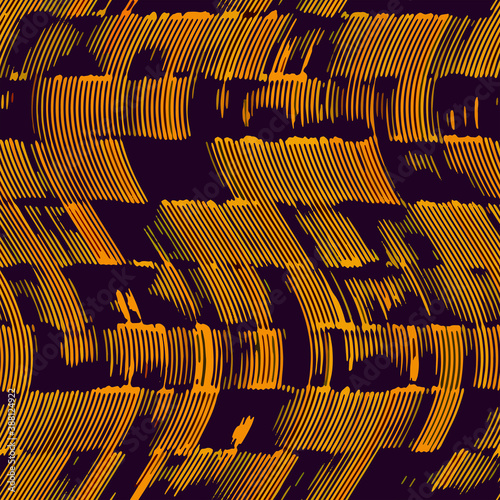 Full Seamless abstract wave lines pattern for fabric printing. Multicolored vertical design suitable for printing on women's dress. Endless pattern for evening dress fabric.
