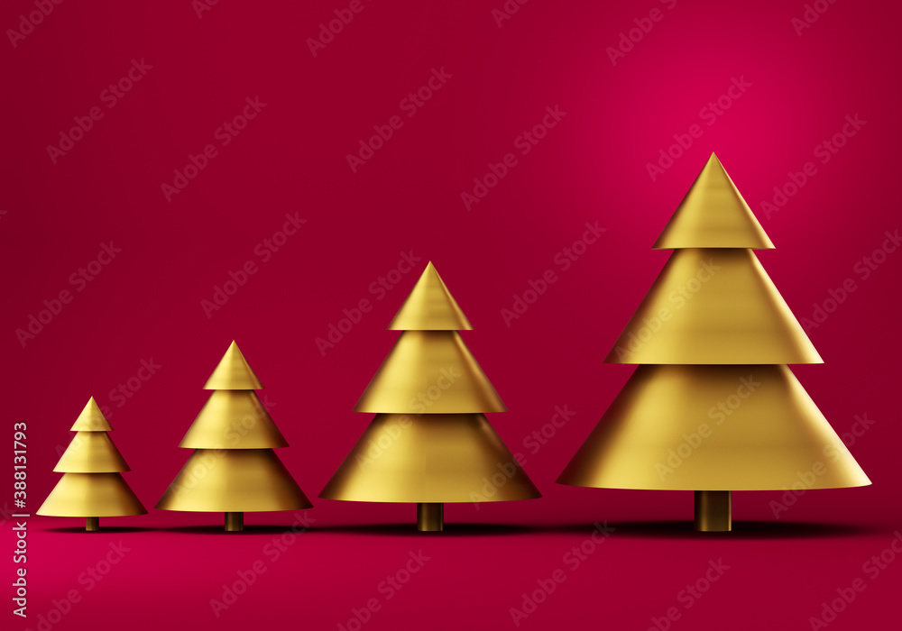 New year background. Colorful minimal 3d illustration. Christmas tree. New year background. Colorful minimal 3d illustration. Christmas tree.