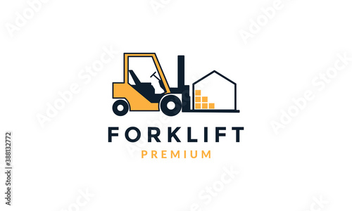 forklift modern logo vector icon illustration