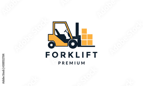 forklift abstract modern logo vector icon illustration