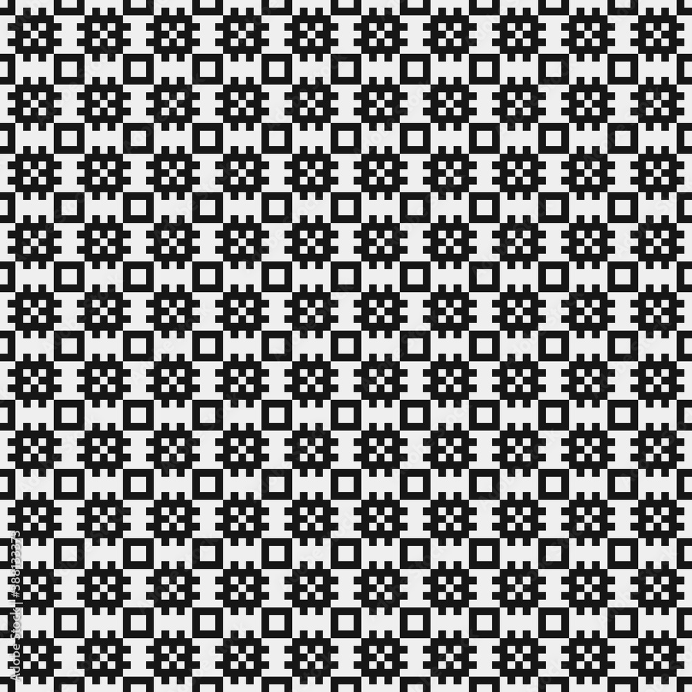 Fototapeta premium Abstract Cross Pattern Dots Logo generative computational art illustration