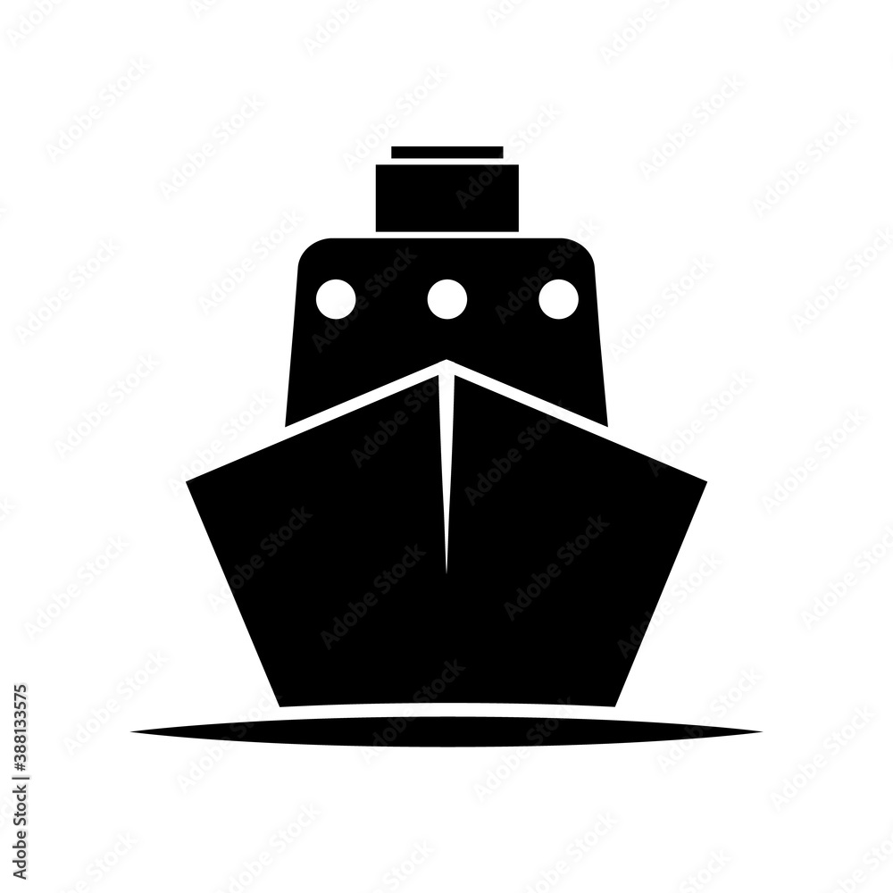 Ship icon, logo isolated on white background Ship icon, logo isolated on white background