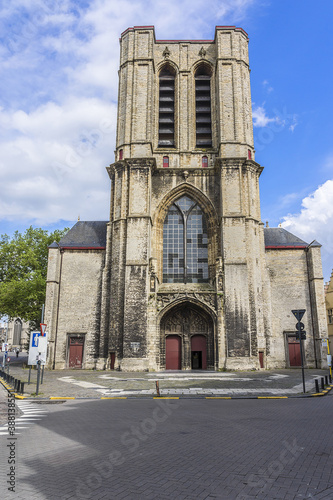 Saint Michael church (Sint-Michielskerk) in Ghent. Roman Catholic Church devoted to St. Michael. Construction of the church began in 1440. Ghent, Belgium.