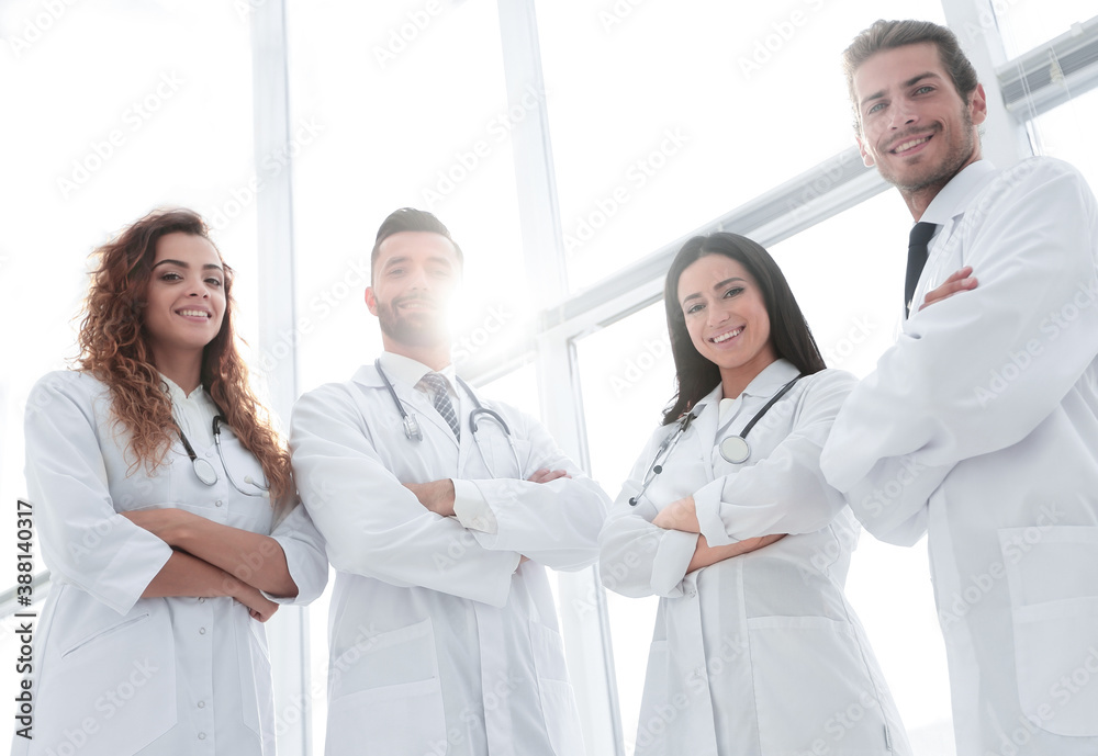 closeup.a group of doctors. in clicnic closeup.a group of doctors. in clicnic