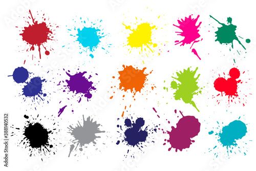 Grunge splatters Abstract ink splashe text banners