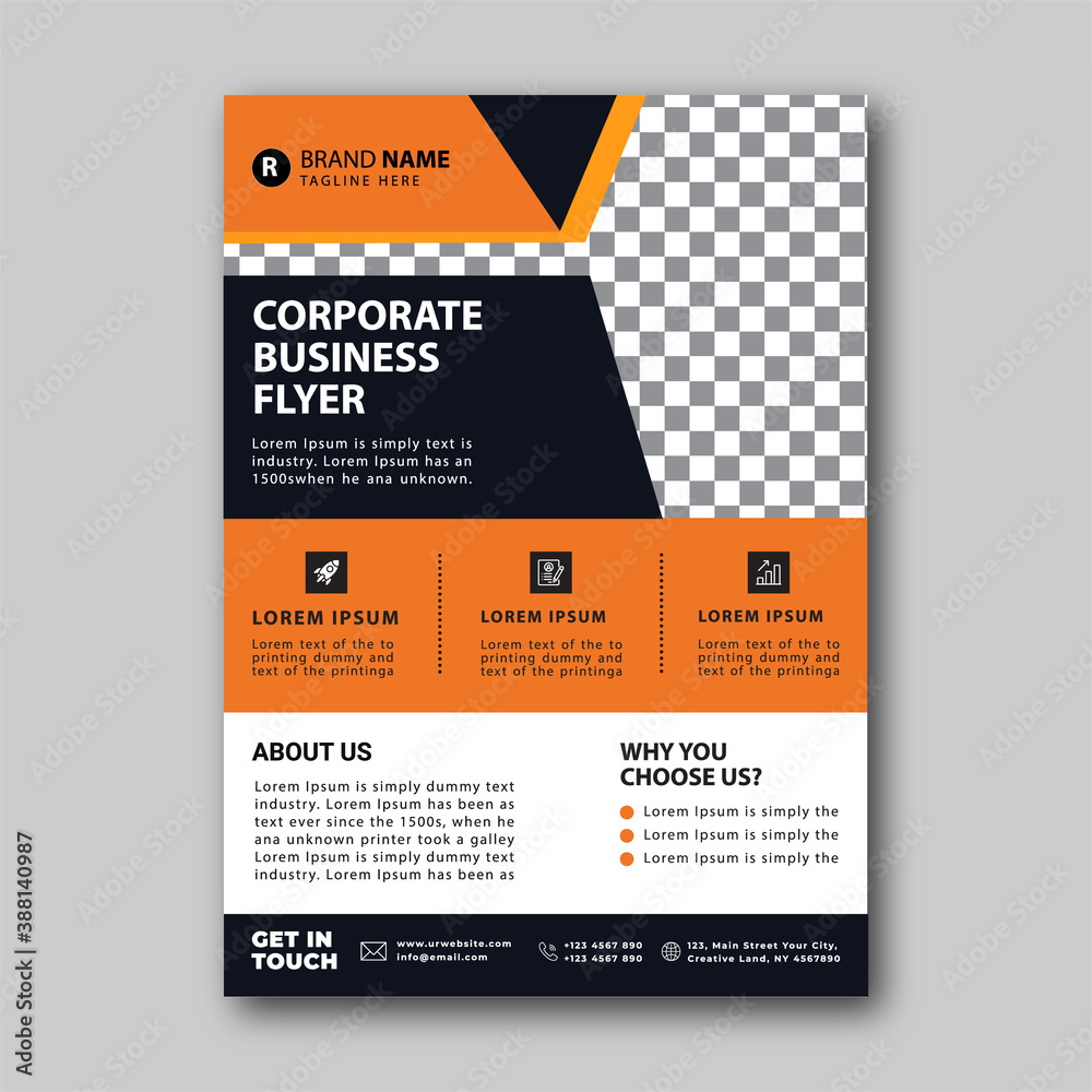 Obraz premium Professional Business Flyer, Creative Modern Minimal Flyer Design Template