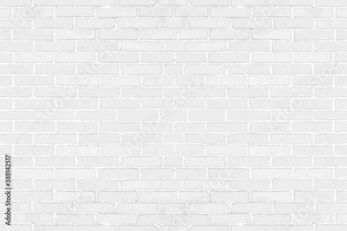 White brick wall texture background. Abstract brickwork surface for decor or backdrop