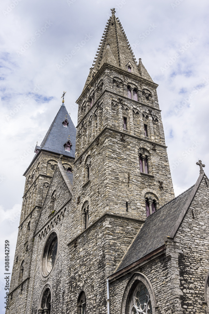 St. James' Church (Sint-Jacobskerk) features two attractive towers from the Romanesque period, its one of the oldest churches of Ghent. Belgium. St. James' Church (Sint-Jacobskerk) features two attractive towers from the Romanesque period, its one of the oldest churches of Ghent. Belgium.