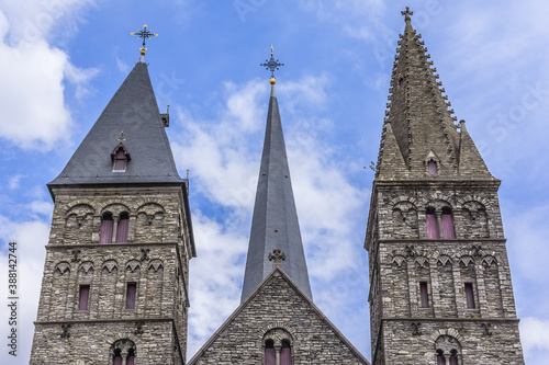 St. James' Church (Sint-Jacobskerk) features two attractive towers from the Romanesque period, its one of the oldest churches of Ghent. Belgium.
