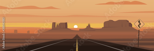 Monument Valley National Park Scene Panoramic Banner