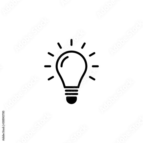 Idea, Solution, Lumen, Light bulb icon vector isolated on white background
