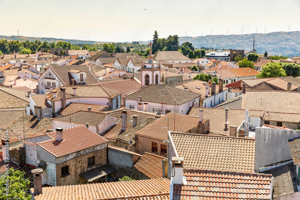cityscape over Trancoso city, Guarda district, Beira Alta, Portugal