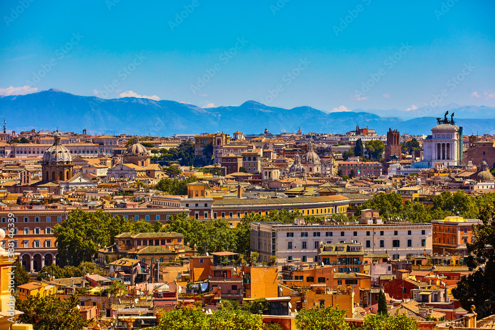 skyline cityscape of Rome Lazio Italy landmark
