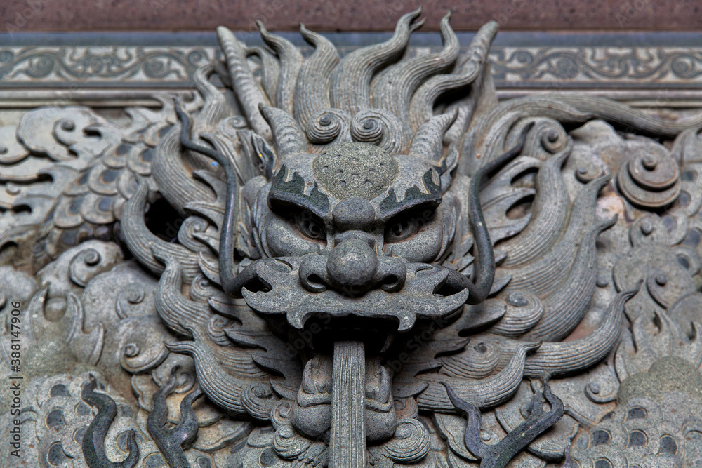 Tainan, Taiwan, Asia, October 12, 2019 interior Details at the Taiwan temple Tainan, Taiwan, Asia, October 12, 2019 interior Details at the Taiwan temple