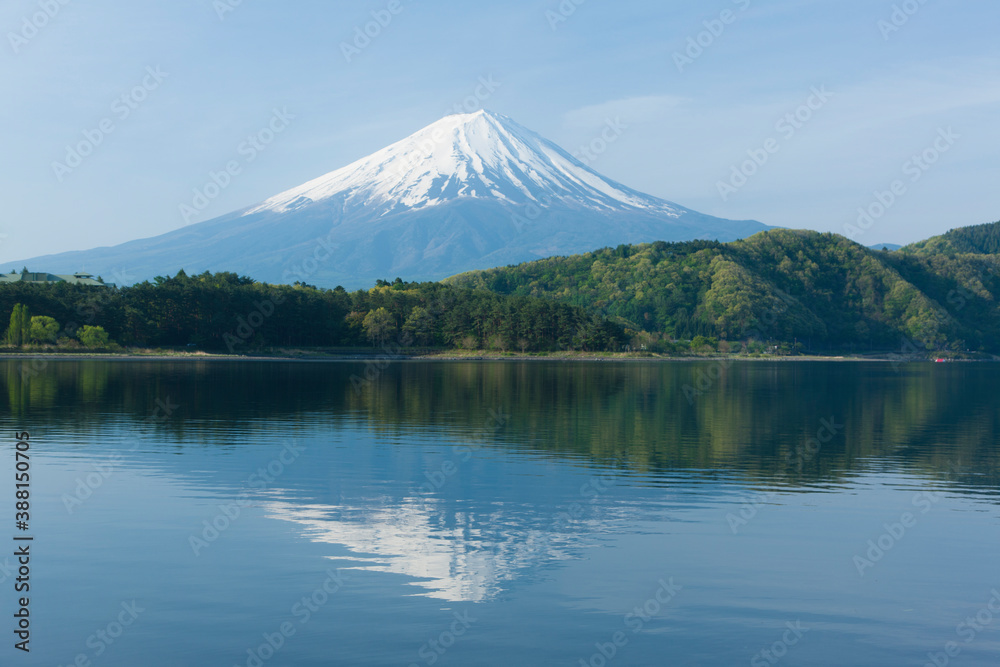 河口湖と富士山