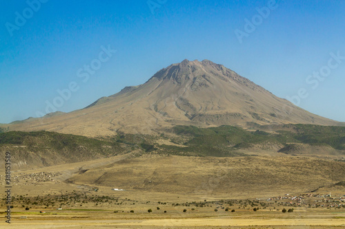 Hasan Dagi Mountain sunny summer day view. Aksaray, Turkey © Tminaz