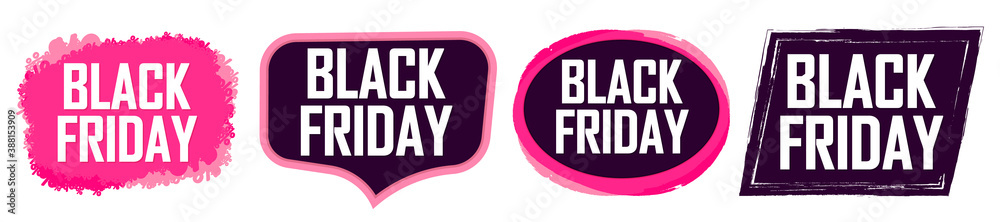 Set Black Friday Sale banners design template, discount tags, final season offers, vector illustration Set Black Friday Sale banners design template, discount tags, final season offers, vector illustration