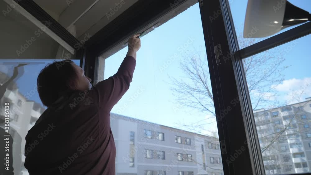 Wiping out from top to bottom of the glass window Wiping out from top to bottom of the glass window