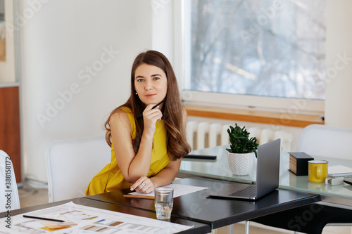 Architect sitting at desk in office