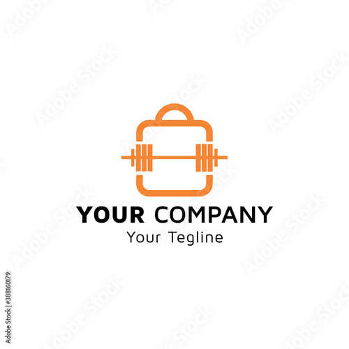 Fitness shop business company, fitness Dumbbell icon, Physical Fitness logo icon, green gradient color, company vector design